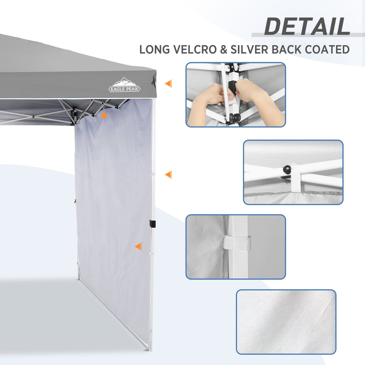 Canopy SunWall for E100 10x10 Straight Leg Pop Up Canopy, 1 Sidewall - Eagle Peak Custom Canopy Tent