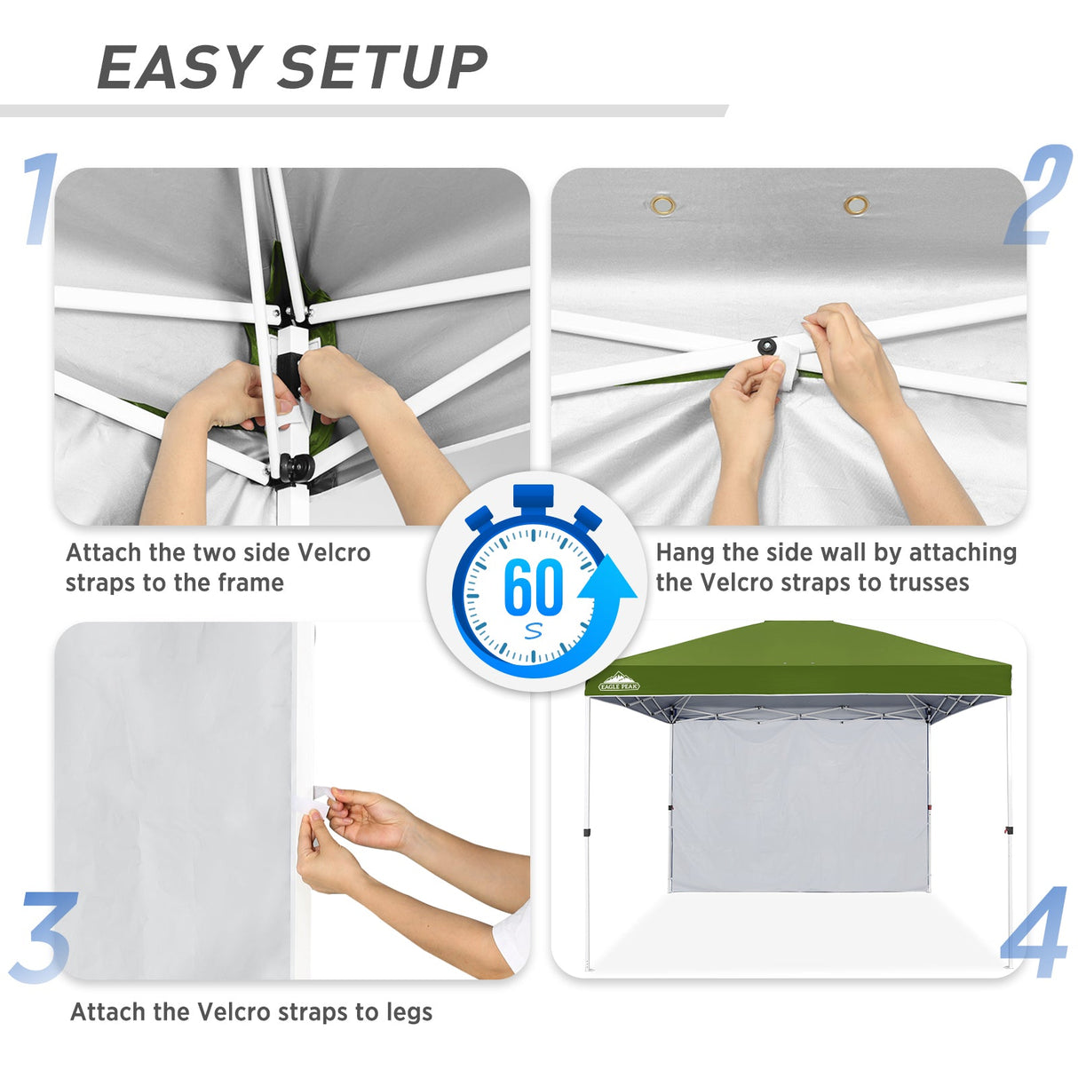 Canopy SunWall for E100 10x10 Straight Leg Pop Up Canopy, 1 Sidewall - Eagle Peak Custom Canopy Tent