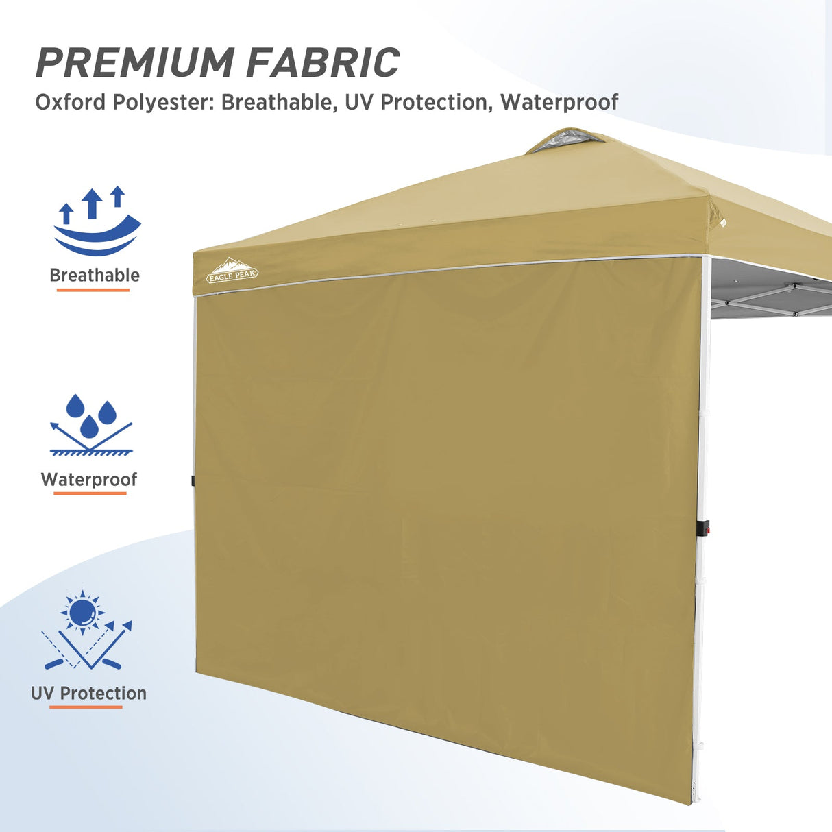 Canopy SunWall for E100 10x10 Straight Leg Pop Up Canopy, 1 Sidewall - Eagle Peak Custom Canopy Tent