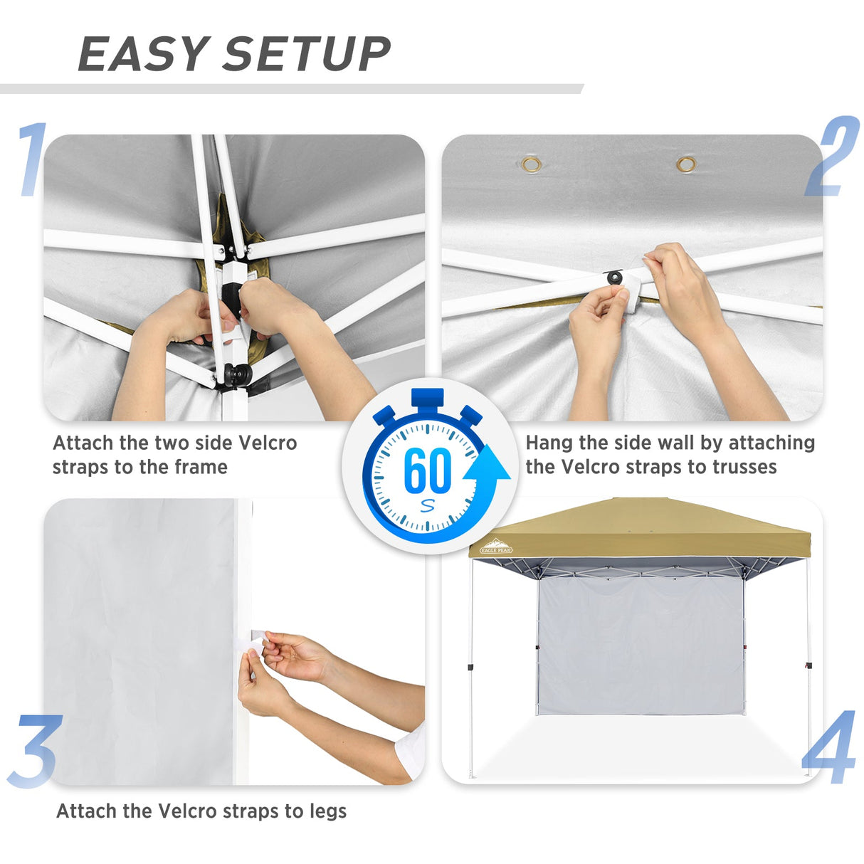Canopy SunWall for E100 10x10 Straight Leg Pop Up Canopy, 1 Sidewall - Eagle Peak Custom Canopy Tent
