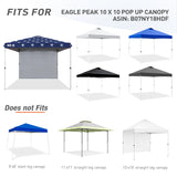 Canopy SunWall for E100 10x10 Straight Leg Pop Up Canopy, 1 Sidewall - Eagle Peak Custom Canopy Tent