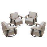 Classic Wicker 360° Swivel Glider Chair, Set of 4, Beige/Beige, Red, Dark Blue, Tan, Black - Eagle Peak Custom Canopy Tent