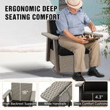 Classic Wicker 360° Swivel Glider Chair,Set of 1, Beige/Beige, Red, Dark Blue, Tan, Black - Eagle Peak Custom Canopy Tent