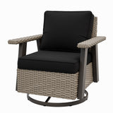 Classic Wicker 360° Swivel Glider Chair,Set of 1, Beige/Beige, Red, Dark Blue, Tan, Black - Eagle Peak Custom Canopy Tent