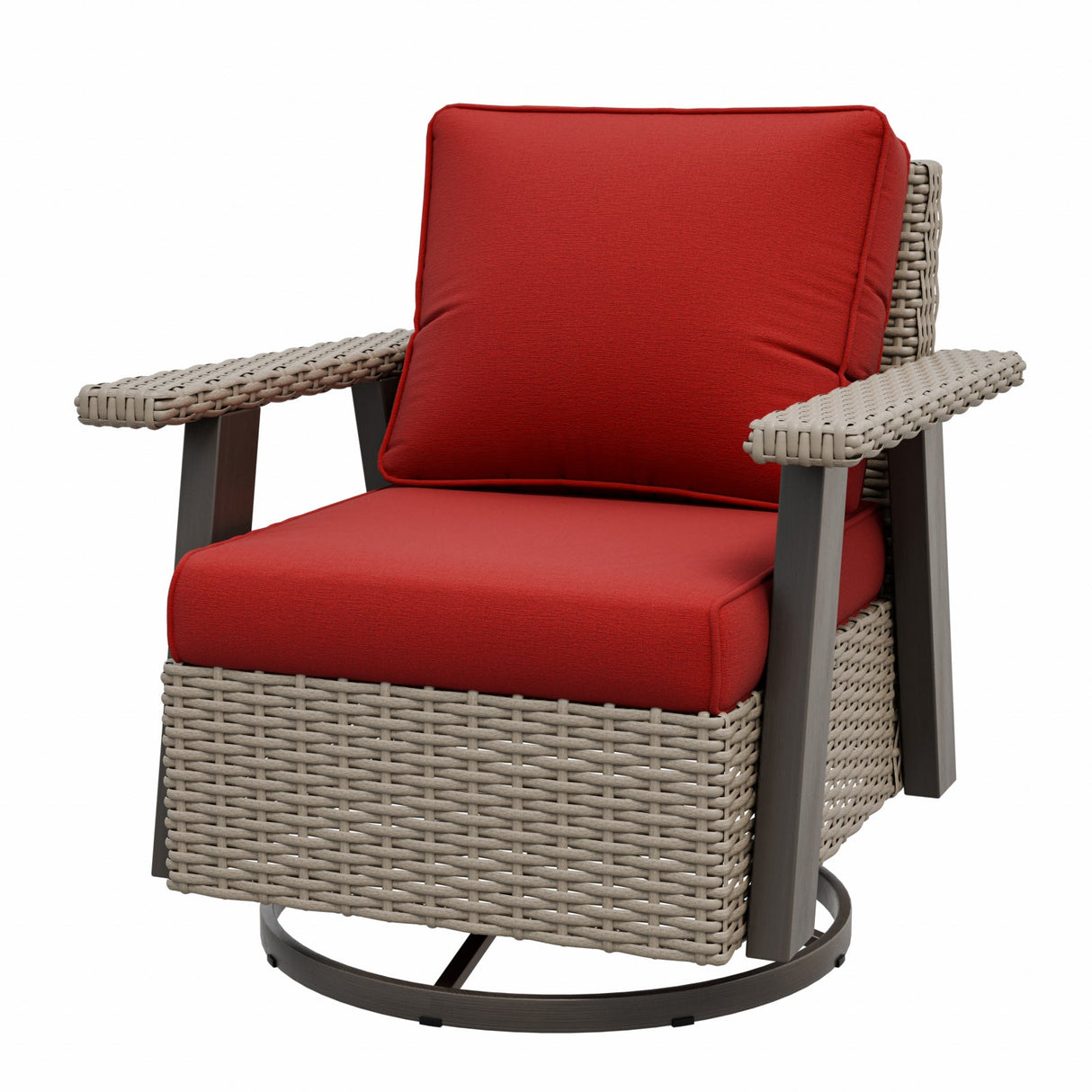 Classic Wicker 360° Swivel Glider Chair,Set of 1, Beige/Beige, Red, Dark Blue, Tan, Black - Eagle Peak Custom Canopy Tent