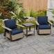 Classic Wicker Patio Bistro Set of 3, Beige/Beige, Red, Dark Blue, Tan, Black - Eagle Peak Custom Canopy Tent