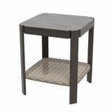 Classic Wicker Patio Side Table, Brown/Beige - Eagle Peak Custom Canopy Tent