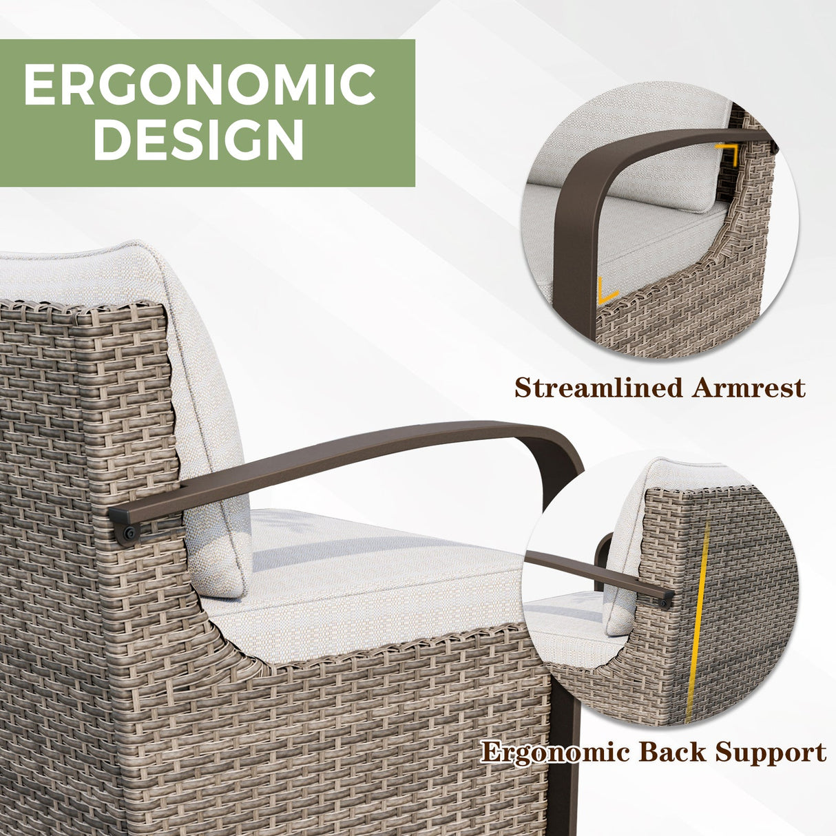 Coastal Vista Outdoor Patio Furniture Set w/ Sectional Sofas, and Coffee Table, Seats 4 - Eagle Peak Custom Canopy Tent
