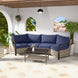 Coastal Vista Outdoor Patio Furniture Set w/ Sectional Sofas, and Coffee Table, Seats 4 - Eagle Peak Custom Canopy Tent