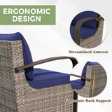 Coastal Vista Outdoor Patio Furniture Set w/ Sectional Sofas, and Coffee Table, Seats 4 - Eagle Peak Custom Canopy Tent