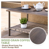 Coastal Vista Outdoor Patio Furniture Set w/ Sectional Sofas, and Coffee Table, Seats 4 - Eagle Peak Custom Canopy Tent