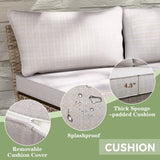 Coastal Vista Outdoor Patio Furniture Set w/ Sectional Sofas, and Coffee Table, Seats 4 - Eagle Peak Custom Canopy Tent