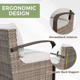 Coastal Vista Outdoor Patio Furniture Set w/ Sectional Sofas, and Coffee Table, Seats 5 - Eagle Peak Custom Canopy Tent