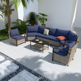 Coastal Vista Outdoor Patio Furniture Set w/Chairs, Seats 7 - Eagle Peak Custom Canopy Tent