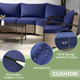 Coastal Vista Outdoor Patio Furniture Set w/Chairs, Seats 7 - Eagle Peak Custom Canopy Tent