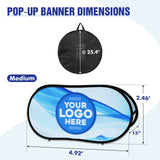 Custom A Frame Pop Up Banner Display, Vertical/Triangle/Oval/Circle/Horizontal - Eagle Peak Custom Canopy Tent