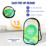 Custom A Frame Pop Up Banner Display, Vertical/Triangle/Oval/Circle/Horizontal - Eagle Peak Custom Canopy Tent