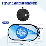 Custom A Frame Pop Up Banner Display, Vertical/Triangle/Oval/Circle/Horizontal - Eagle Peak Custom Canopy Tent