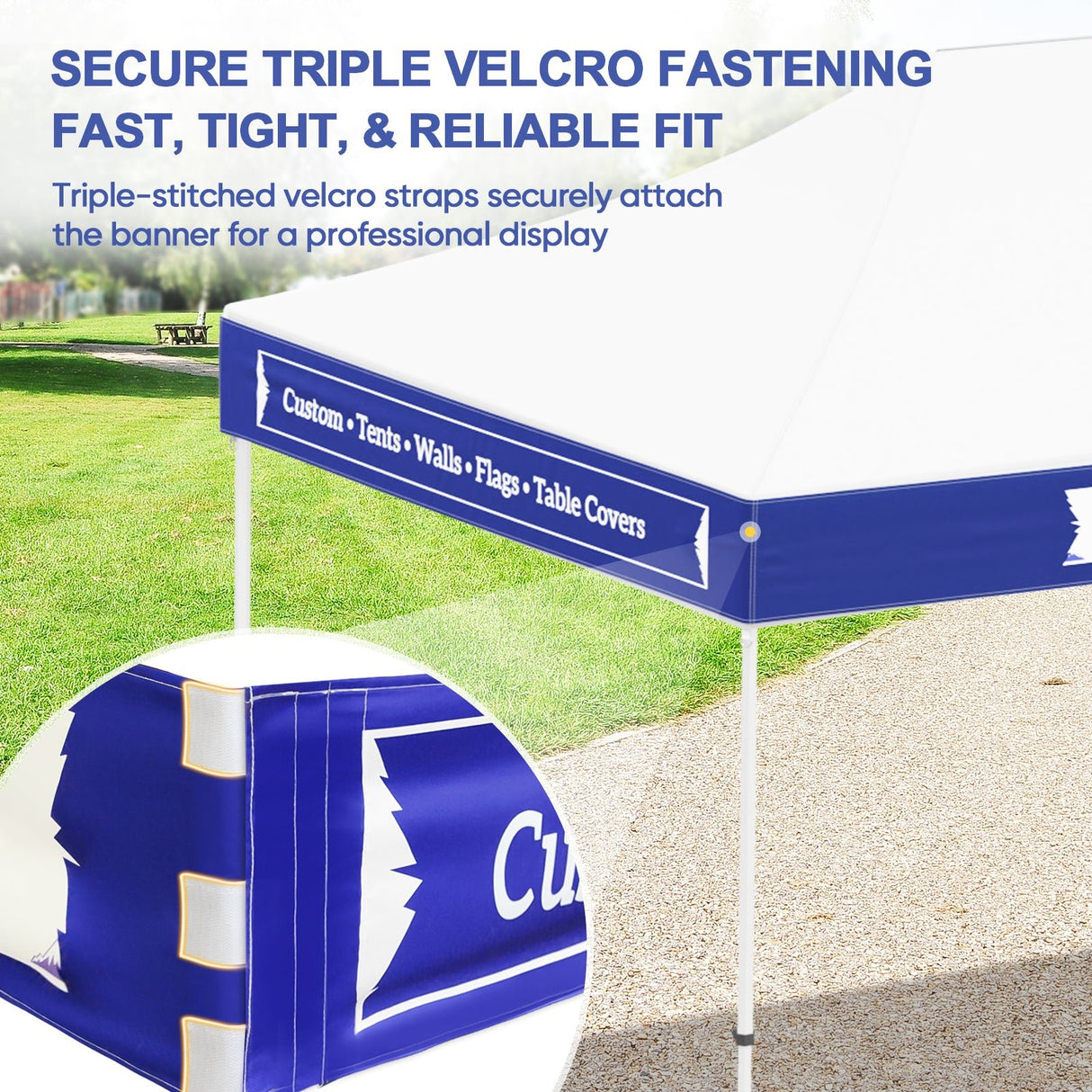 Custom Canopy Banner Personalized Banner with Logo for 10x10 Pop Up Canopy Tent Custom Sign - Eagle Peak Custom Canopy Tent