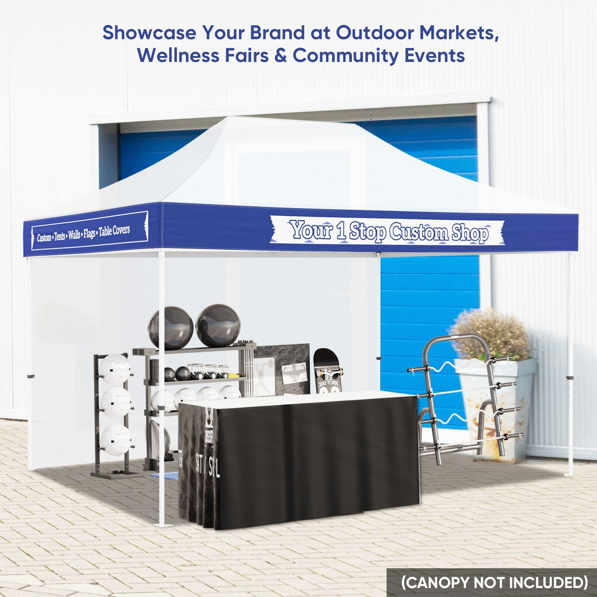 Custom Canopy Banner Personalized Banner with Logo for 10x10 Pop Up Canopy Tent Custom Sign - Eagle Peak Custom Canopy Tent