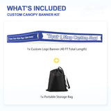 Custom Canopy Banner Personalized Banner with Logo for 10x10 Pop Up Canopy Tent Custom Sign - Eagle Peak Custom Canopy Tent