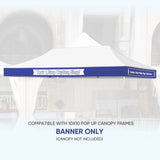 Custom Canopy Banner Personalized Banner with Logo for 10x10 Pop Up Canopy Tent Custom Sign - Eagle Peak Custom Canopy Tent
