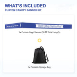 Custom Canopy Banner Personalized Banner with Logo for 10x10 Pop Up Canopy Tent Custom Sign - Eagle Peak Custom Canopy Tent