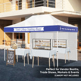 Custom Canopy Banner Personalized Banner with Logo for 10x10 Pop Up Canopy Tent Custom Sign - Eagle Peak Custom Canopy Tent