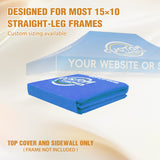 Custom Canopy Top Cover with Sidewall to Fit Your 10x15 Canopy Frame - Eagle Peak Custom Canopy Tent