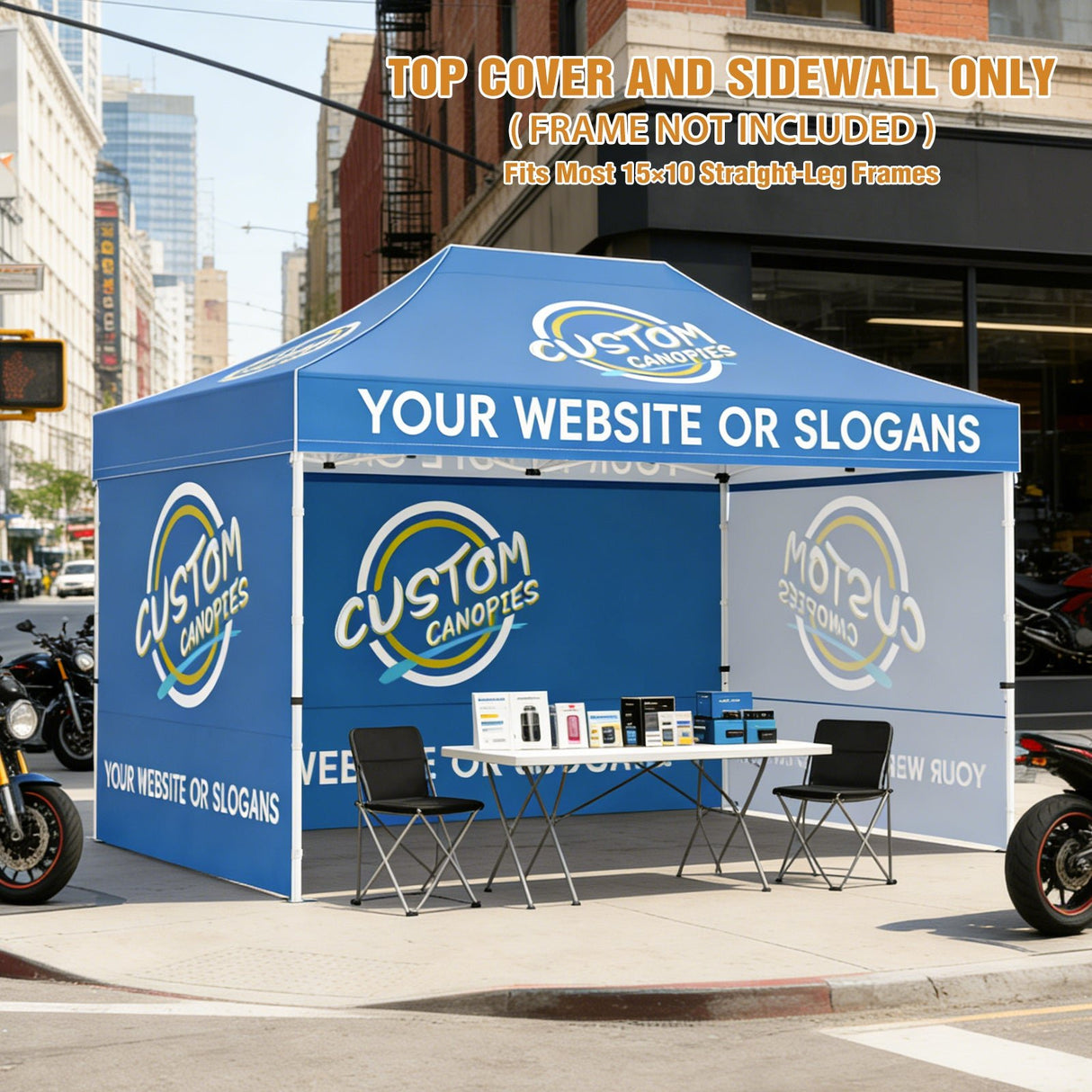 Custom Canopy Top Cover with Sidewall to Fit Your 10x15 Canopy Frame - Eagle Peak Custom Canopy Tent