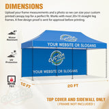 Custom Canopy Top Cover with Sidewall to Fit Your 10x20 Canopy Frame - Eagle Peak Custom Canopy Tent