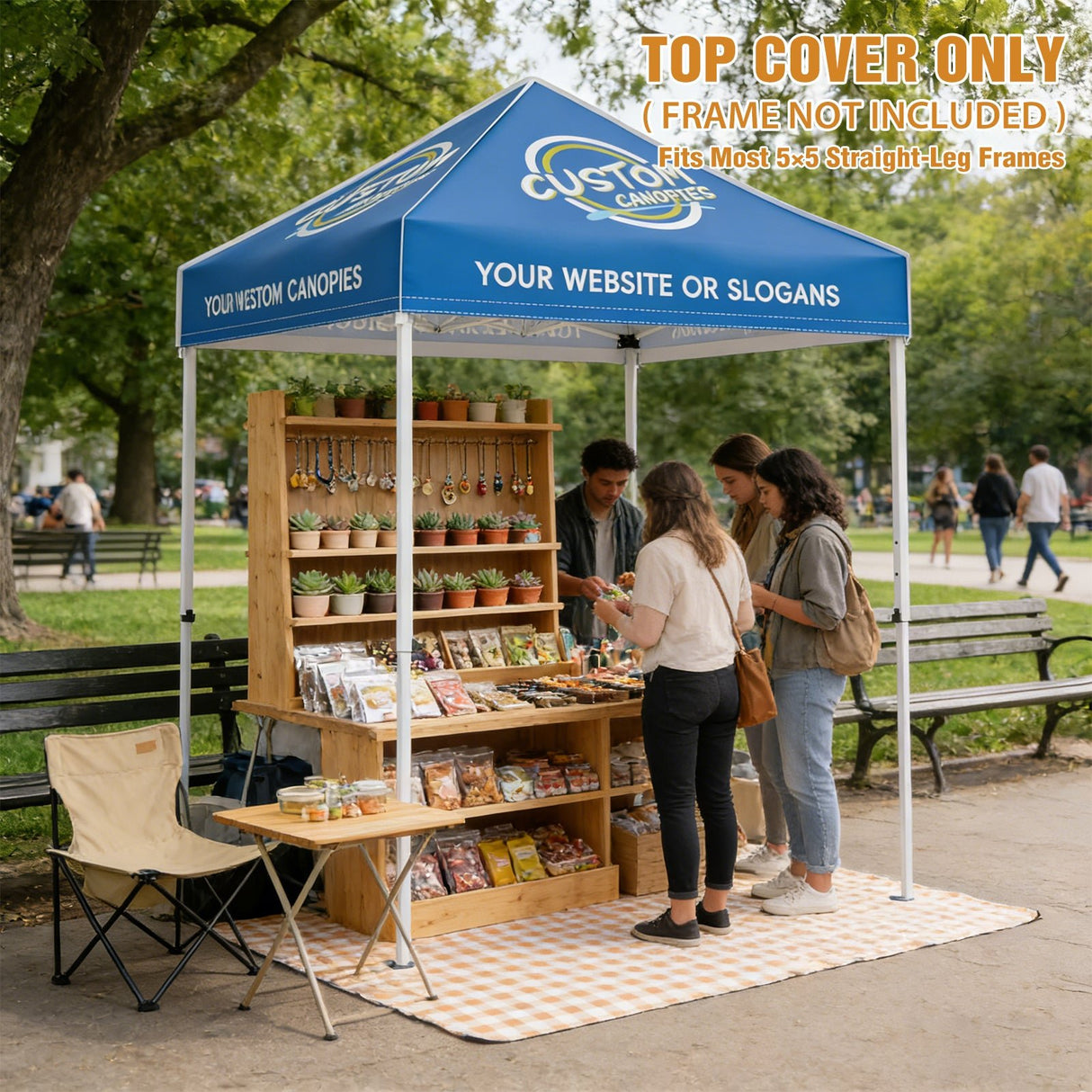 Custom Canopy Top Cover with Sidewall to Fit Your 5x5 Canopy Frame - Eagle Peak Custom Canopy Tent