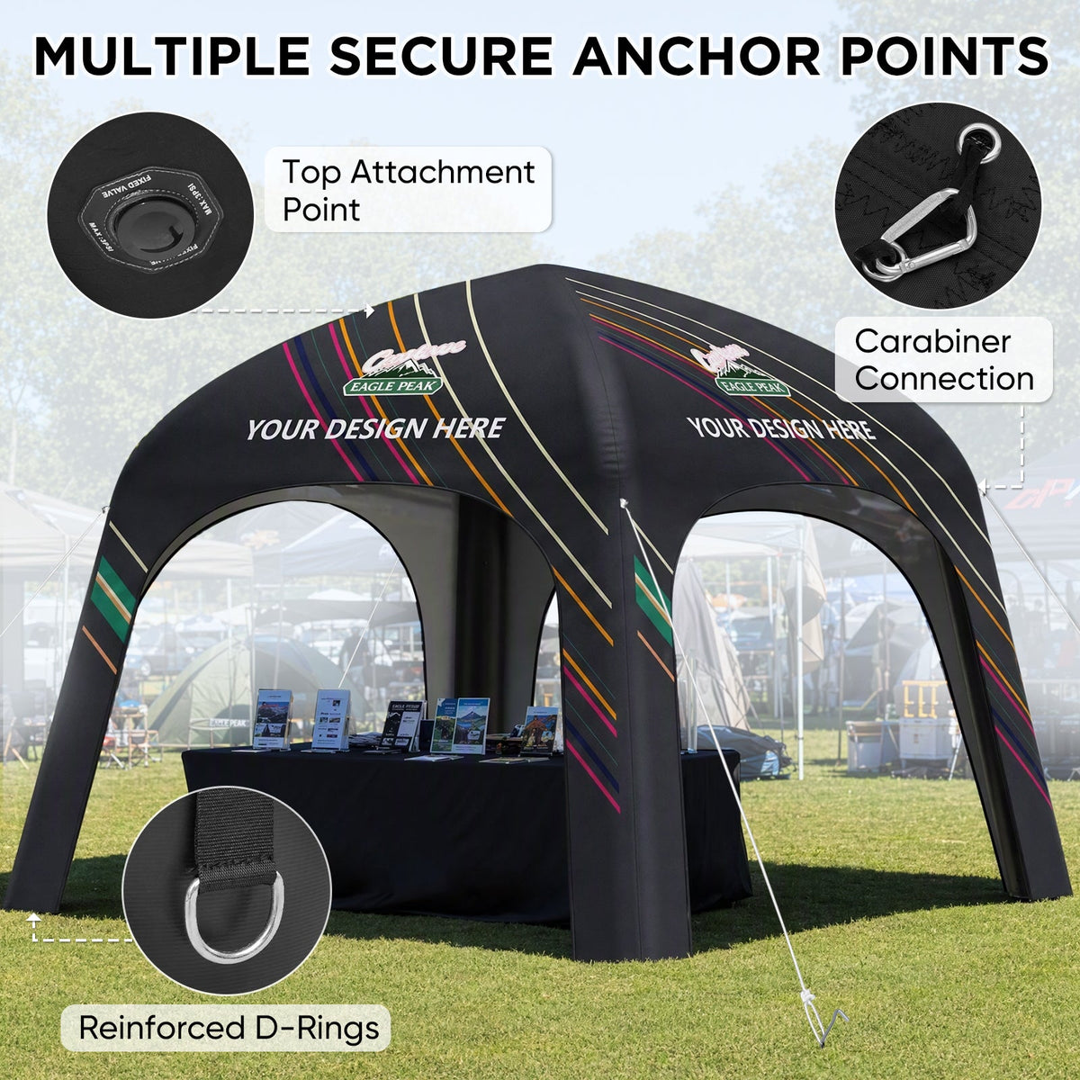 Custom Inflatable Event Tent with Logo, Square Tent - Eagle Peak®