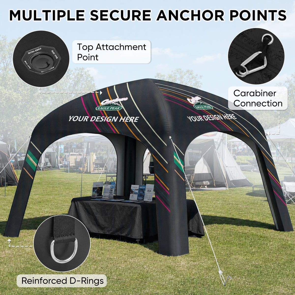 Custom Inflatable Event Tent with Logo, Square Tent - Eagle Peak®