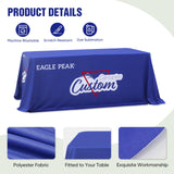 Custom Logo Table Cloth Personalized Table Cover with Your Logo, 4ft/6ft/8ft - Eagle Peak Custom Canopy Tent