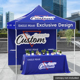 Custom Logo Table Cloth Personalized Table Cover with Your Logo, 4ft/6ft/8ft - Eagle Peak Custom Canopy Tent