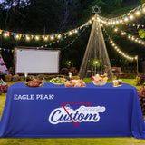 Custom Logo Table Cloth Personalized Table Cover with Your Logo, 4ft/6ft/8ft - Eagle Peak Custom Canopy Tent