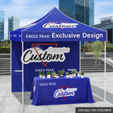 Custom Logo Table Cloth Personalized Table Cover with Your Logo, 4ft/6ft/8ft - Eagle Peak Custom Canopy Tent
