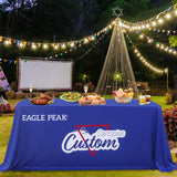 Custom Logo Table Cloth Personalized Table Cover with Your Logo, 4ft/6ft/8ft - Eagle Peak Custom Canopy Tent
