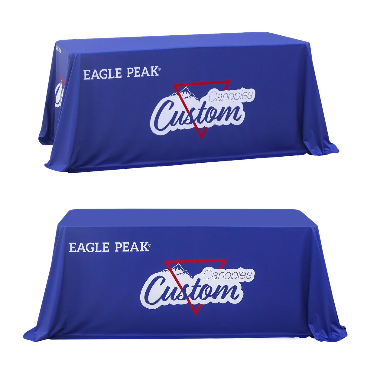 Custom Logo Table Cloth Personalized Table Cover with Your Logo, 4ft/6ft/8ft - Eagle Peak Custom Canopy Tent