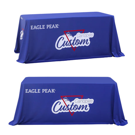 Custom Logo Table Cloth Personalized Table Cover with Your Logo, 4ft/6ft/8ft - Eagle Peak Custom Canopy Tent