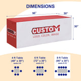 Custom Printed Standard Fit Cover with Your Logo and Design, 4/6/8ft - Eagle Peak®