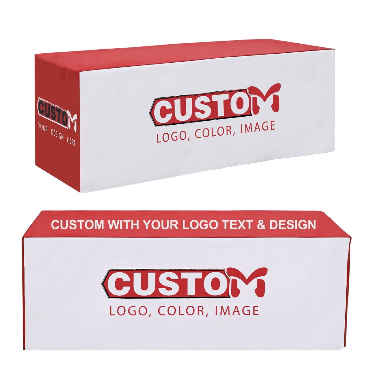 Custom Printed Standard Fit Cover with Your Logo and Design, 4/6/8ft - Eagle Peak®