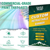 Custom Retractable Banner Stand with Your Business Logo - Eagle Peak