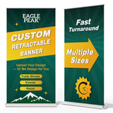 Custom Retractable Banner Stand with Your Business Logo - Eagle Peak