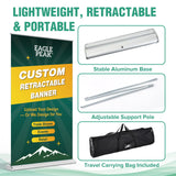 Custom Retractable Banner Stand with Your Business Logo - Eagle Peak