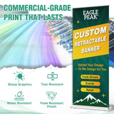 Custom Retractable Banner Stand with Your Business Logo - Eagle Peak