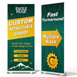 Custom Retractable Banner Stand with Your Business Logo - Eagle Peak