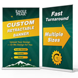 Custom Retractable Banner Stand with Your Business Logo - Eagle Peak