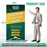 Custom Retractable Banner Stand with Your Business Logo - Eagle Peak